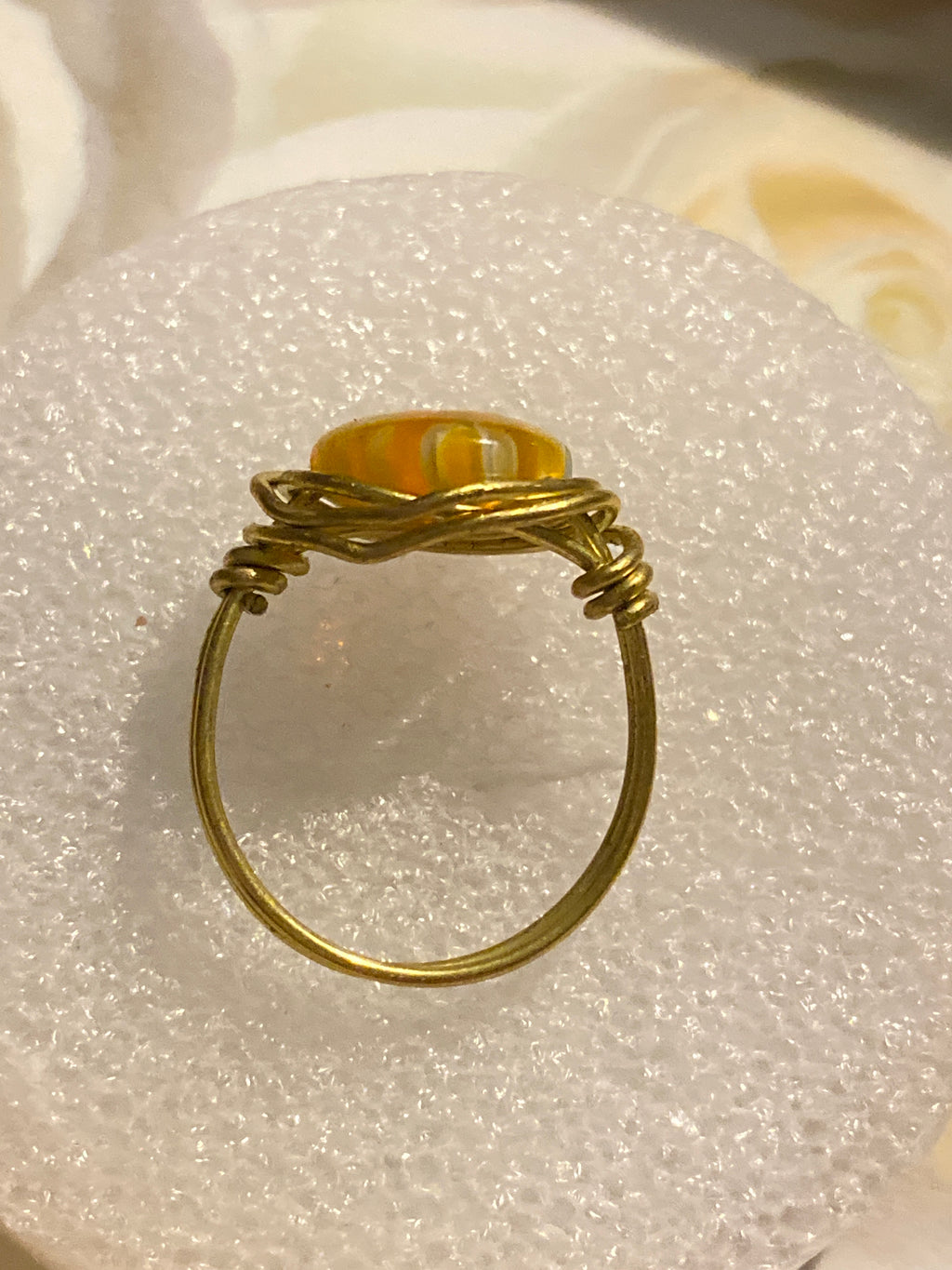 Hand Made Wire Ring Bead