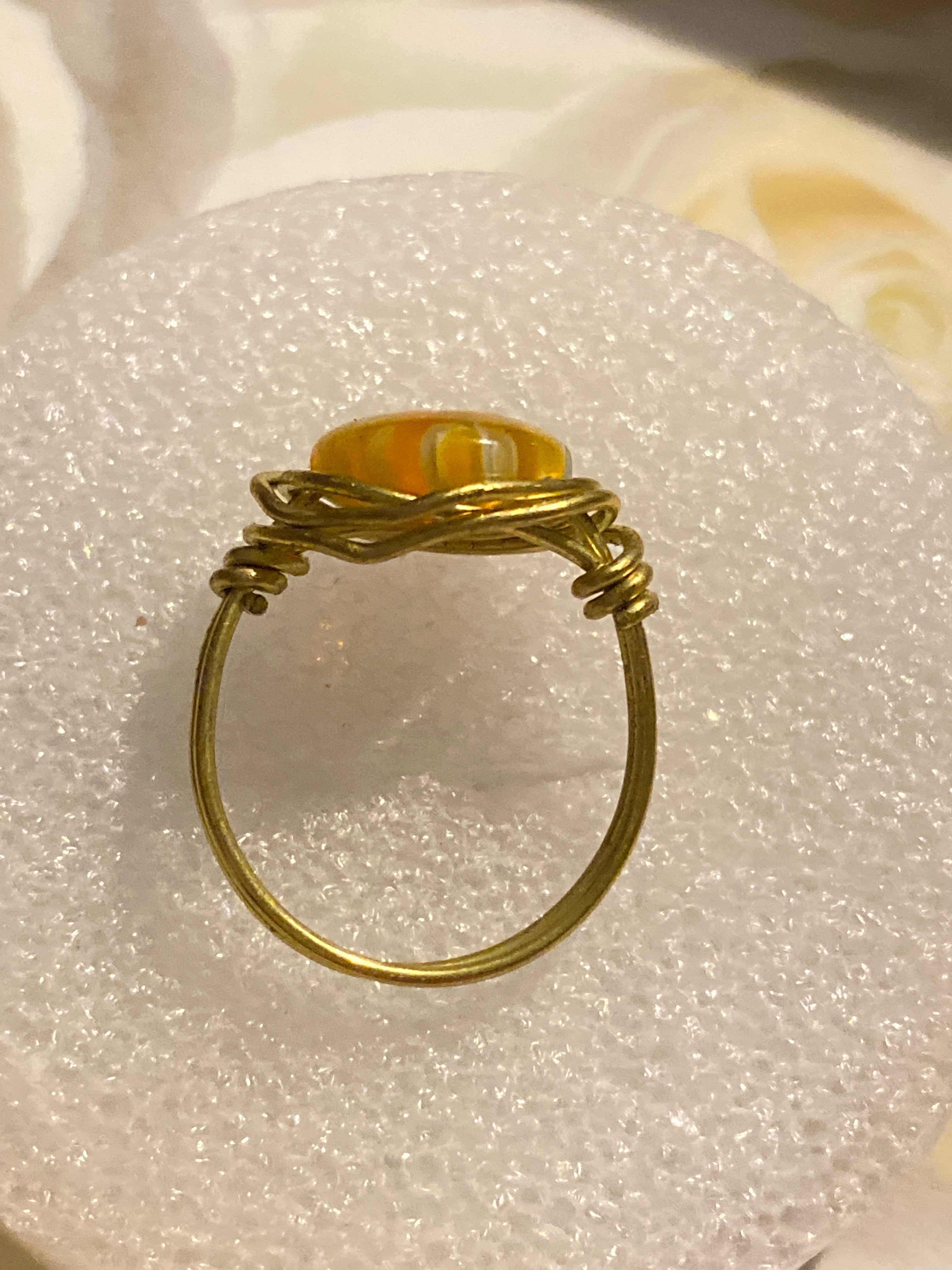 Hand Made Wire Ring Bead