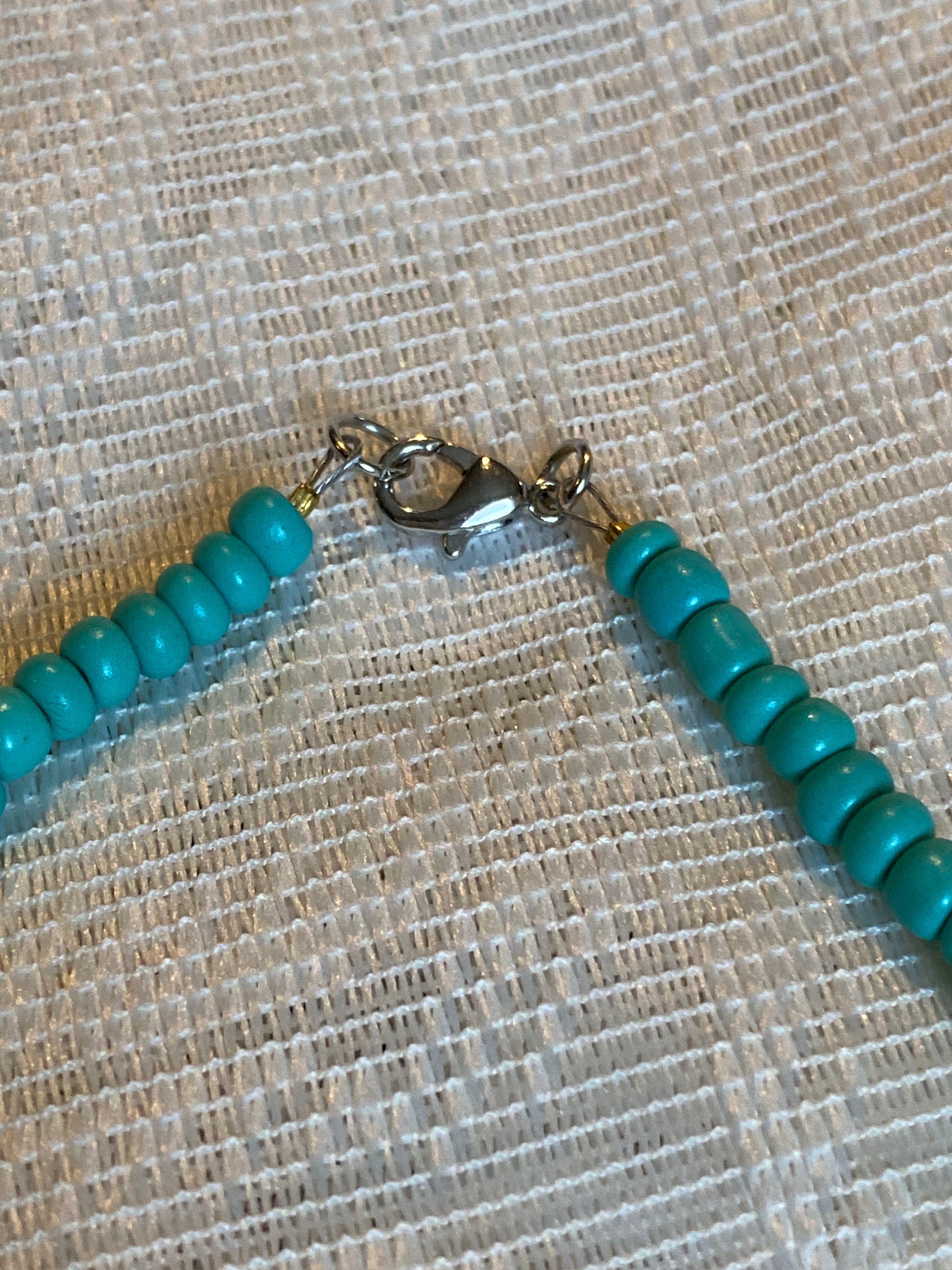 Choker Necklace Blue with Fresh Water Pearls