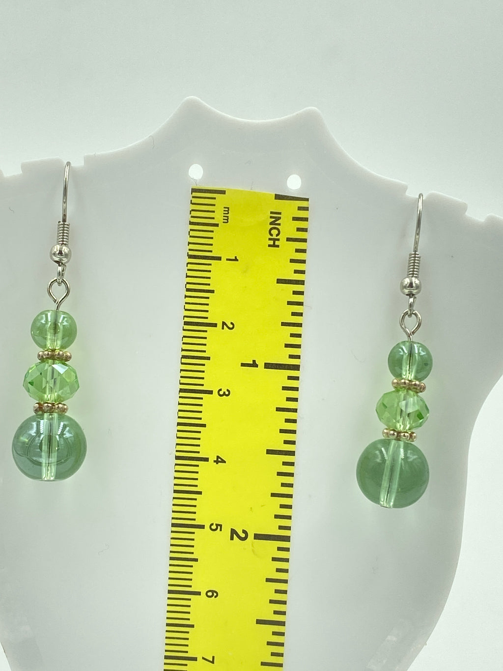 Hook Earrings Elegant Glass Beads and Rhinestones