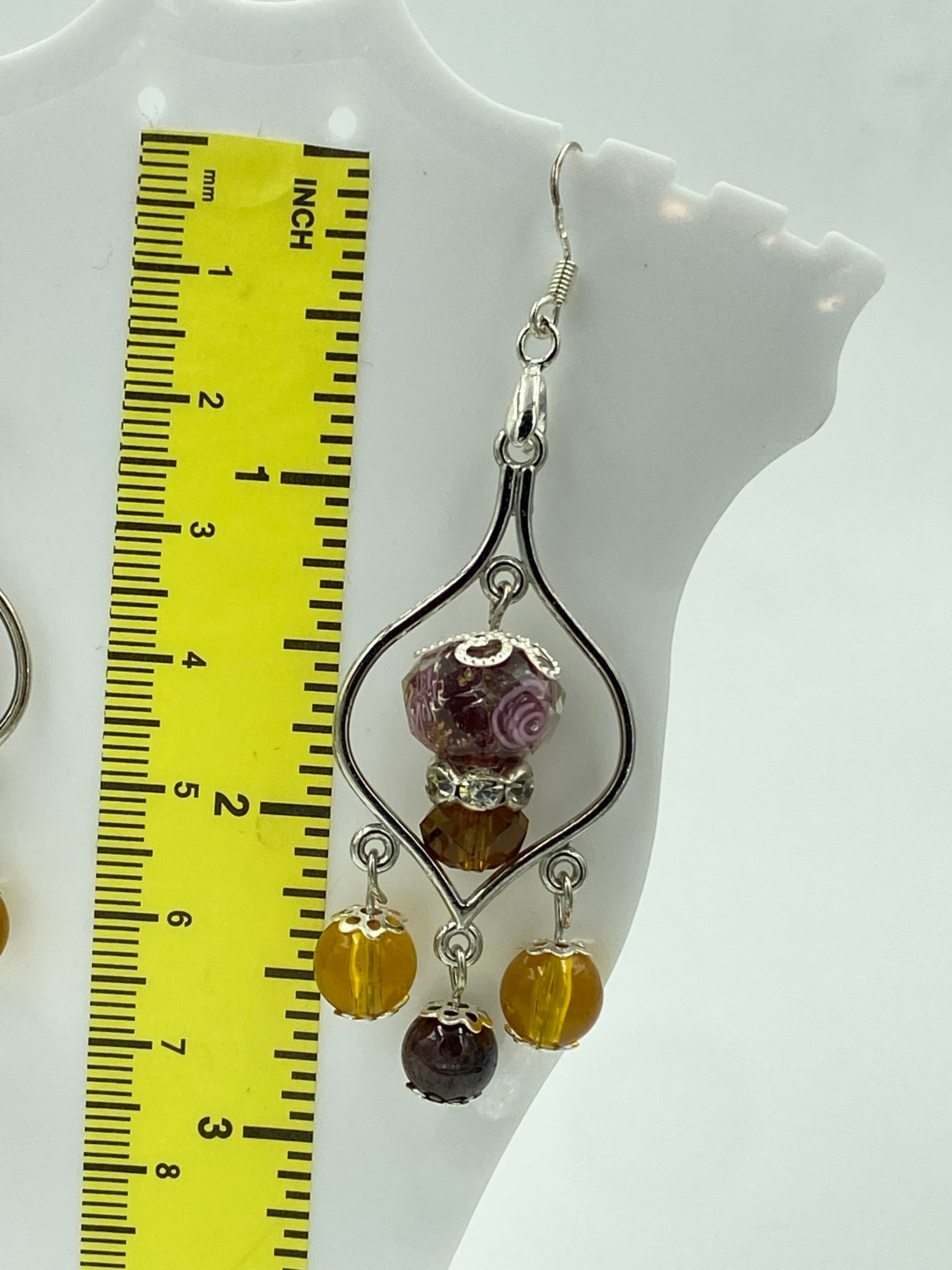Hook Earrings Elegant Rhinestones Chandelier