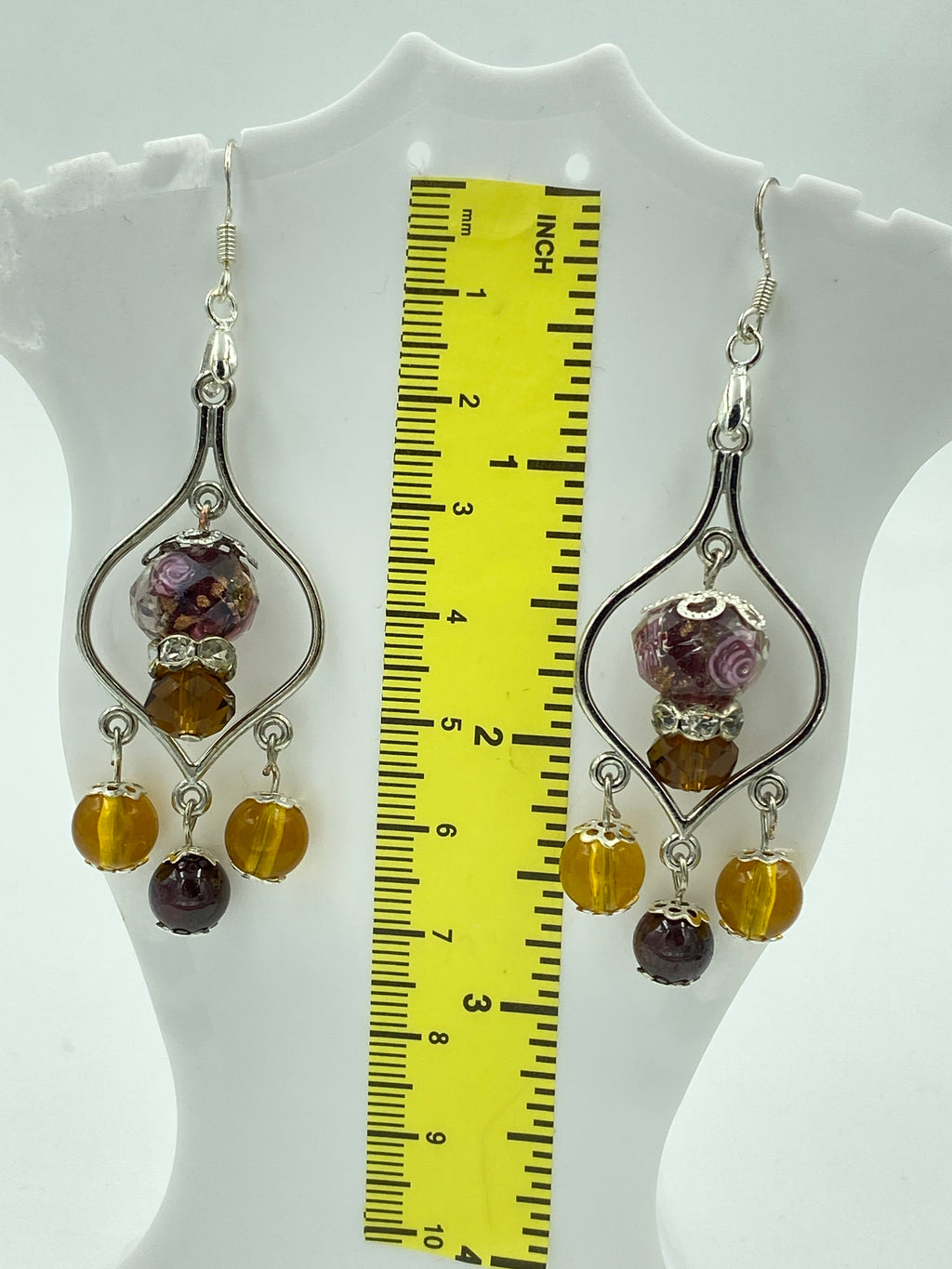 Hook Earrings Elegant Rhinestones Chandelier