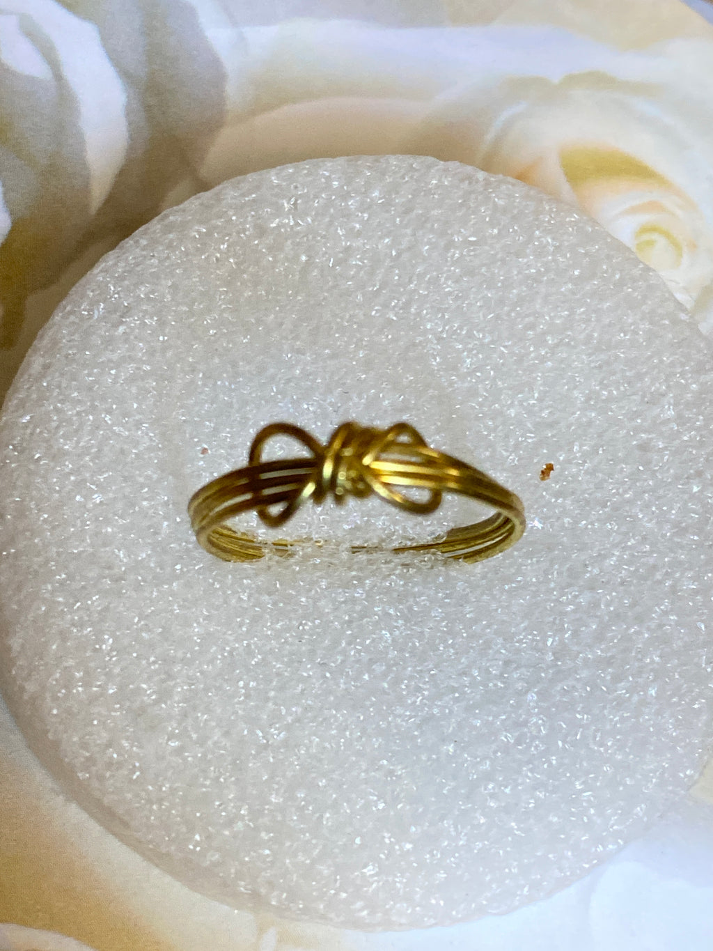 Hand Made Wire Ring Gold Bead