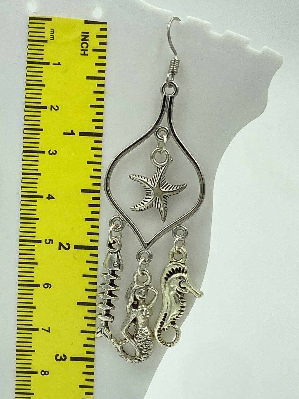 Hook Earrings Elegant Ocean  Charms Chandelier