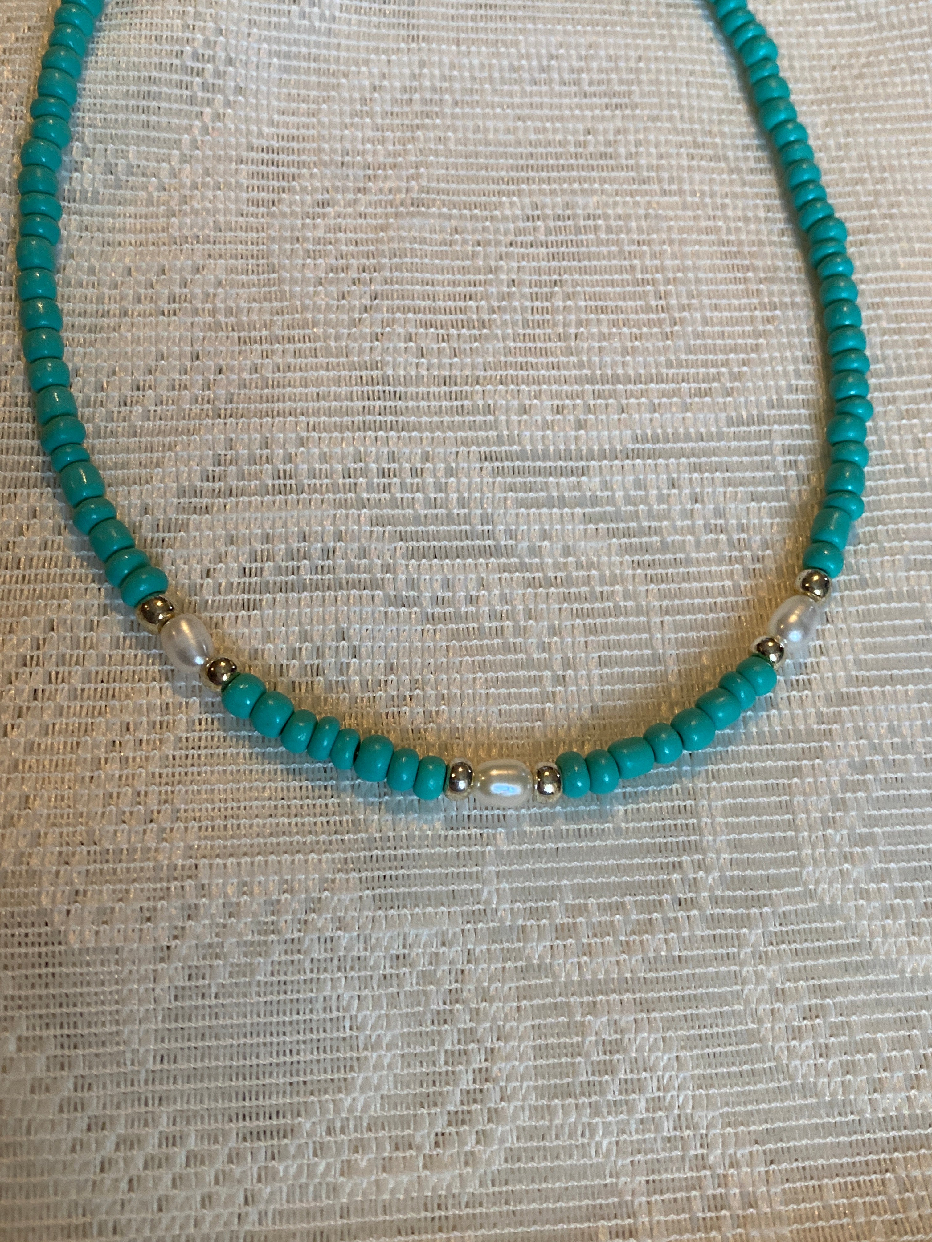 Choker Necklace with Fresh Water Pearls