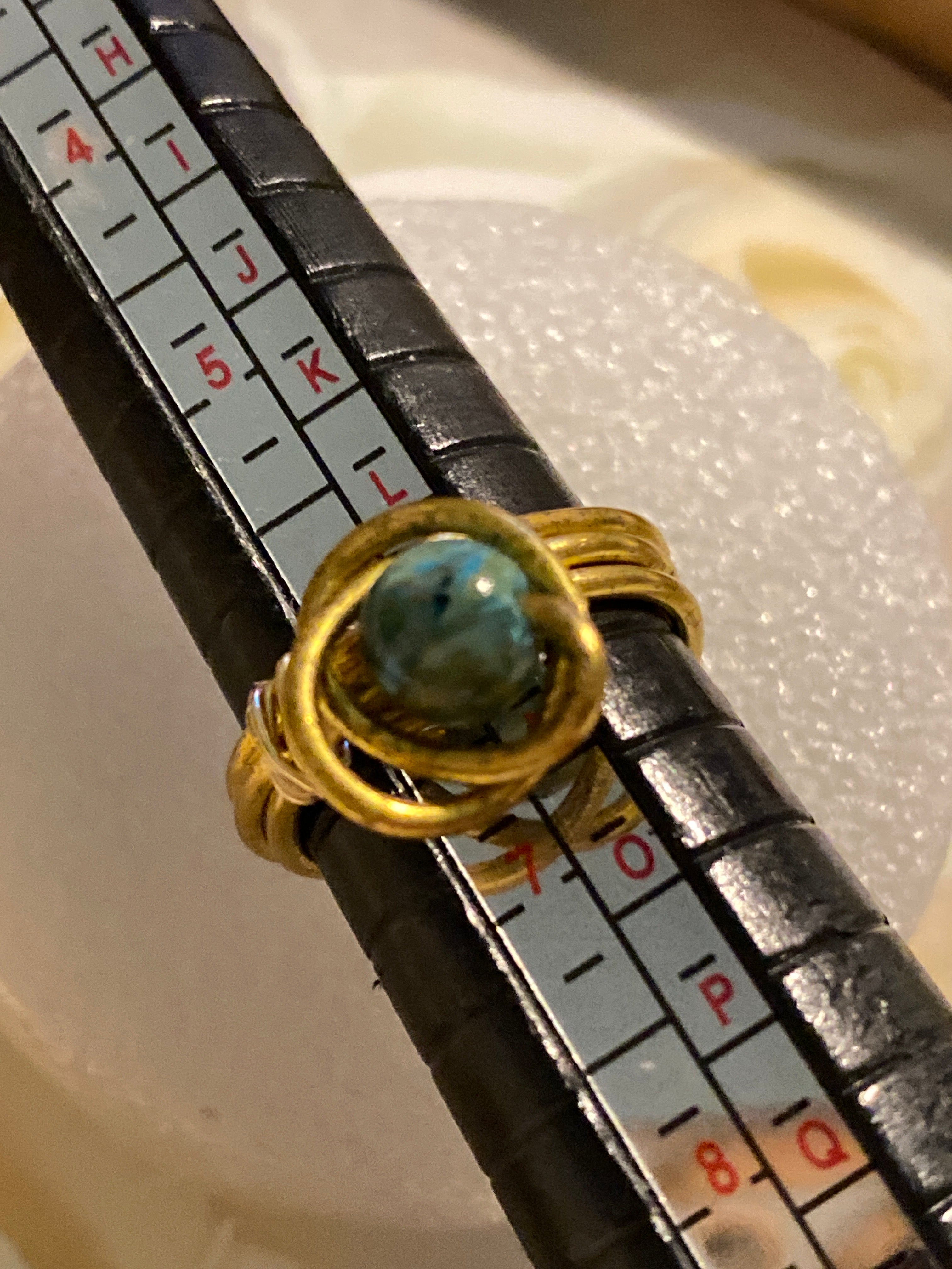 Hand Made Wire Ring Bead