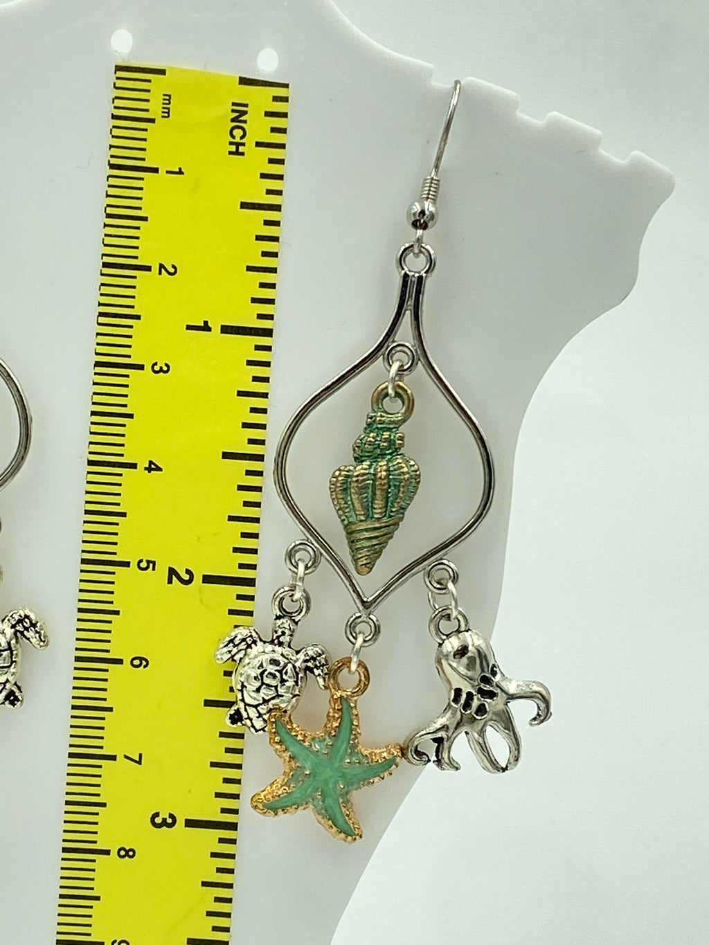 Hook Earrings Elegant Ocean  Charms Chandelier