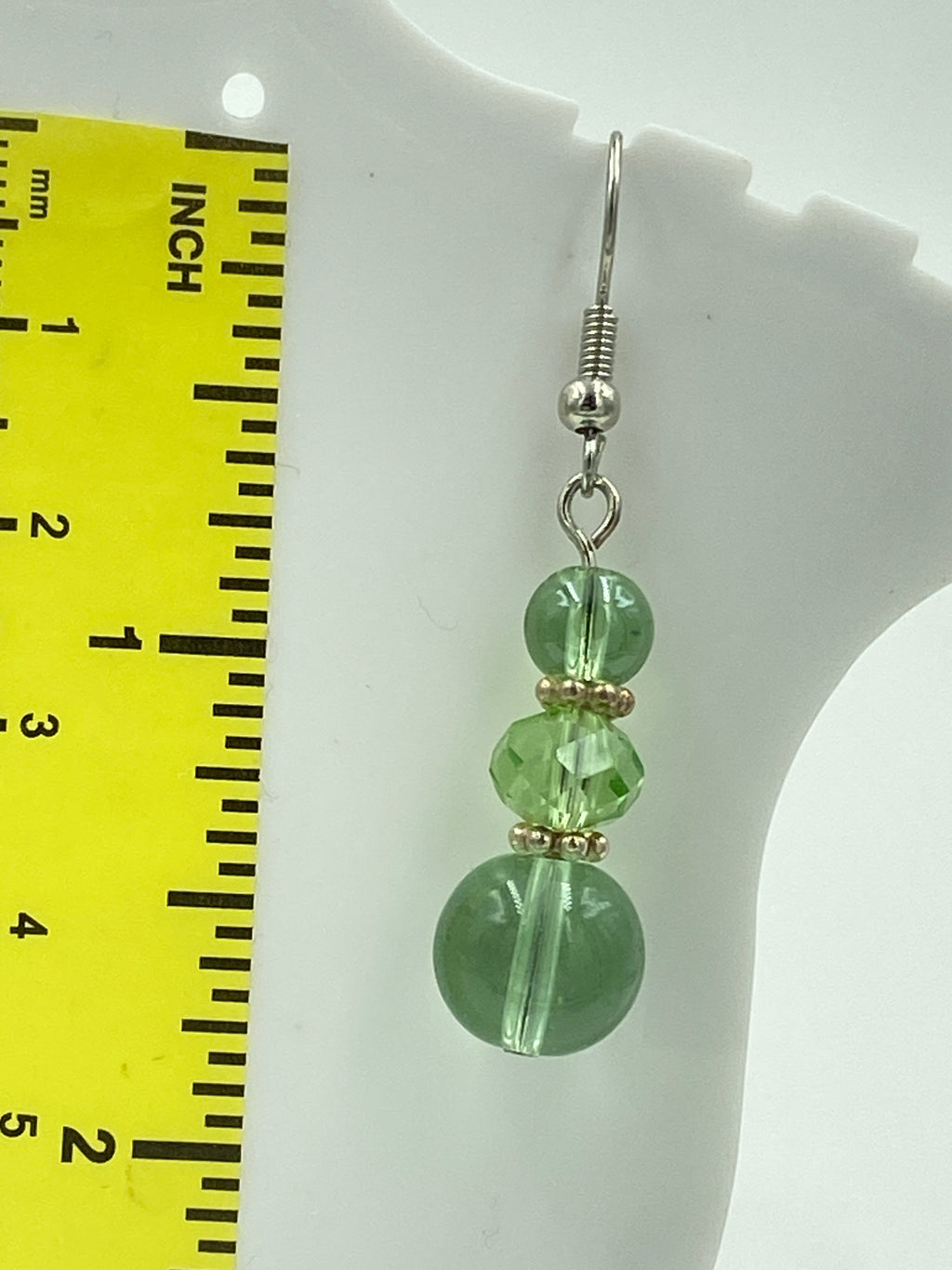 Hook Earrings Elegant Glass Beads and Rhinestones
