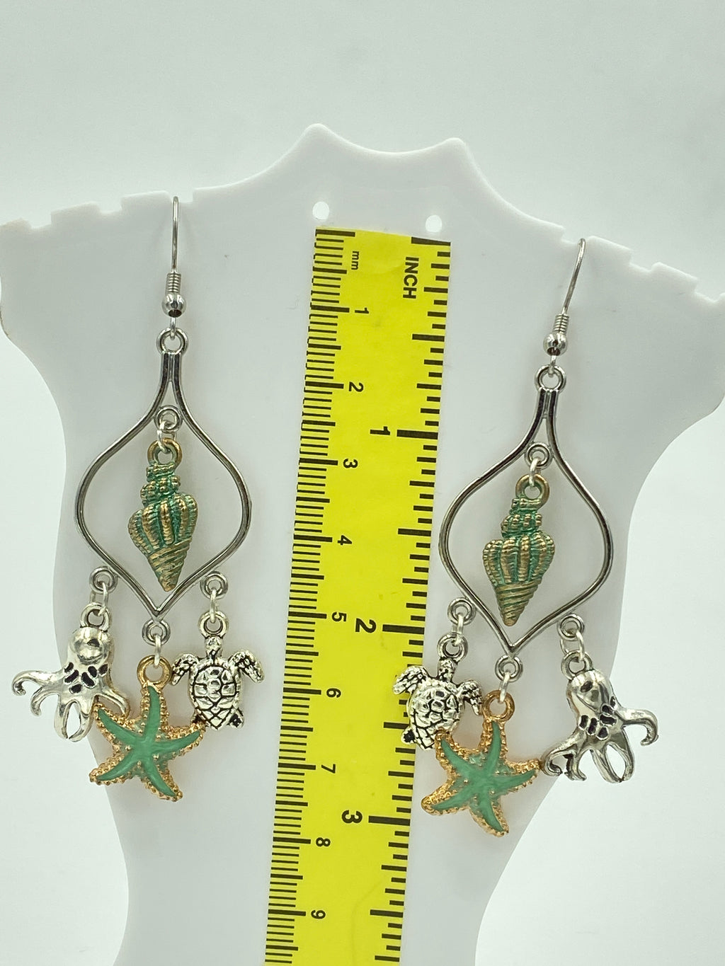 Hook Earrings Elegant Ocean  Charms Chandelier