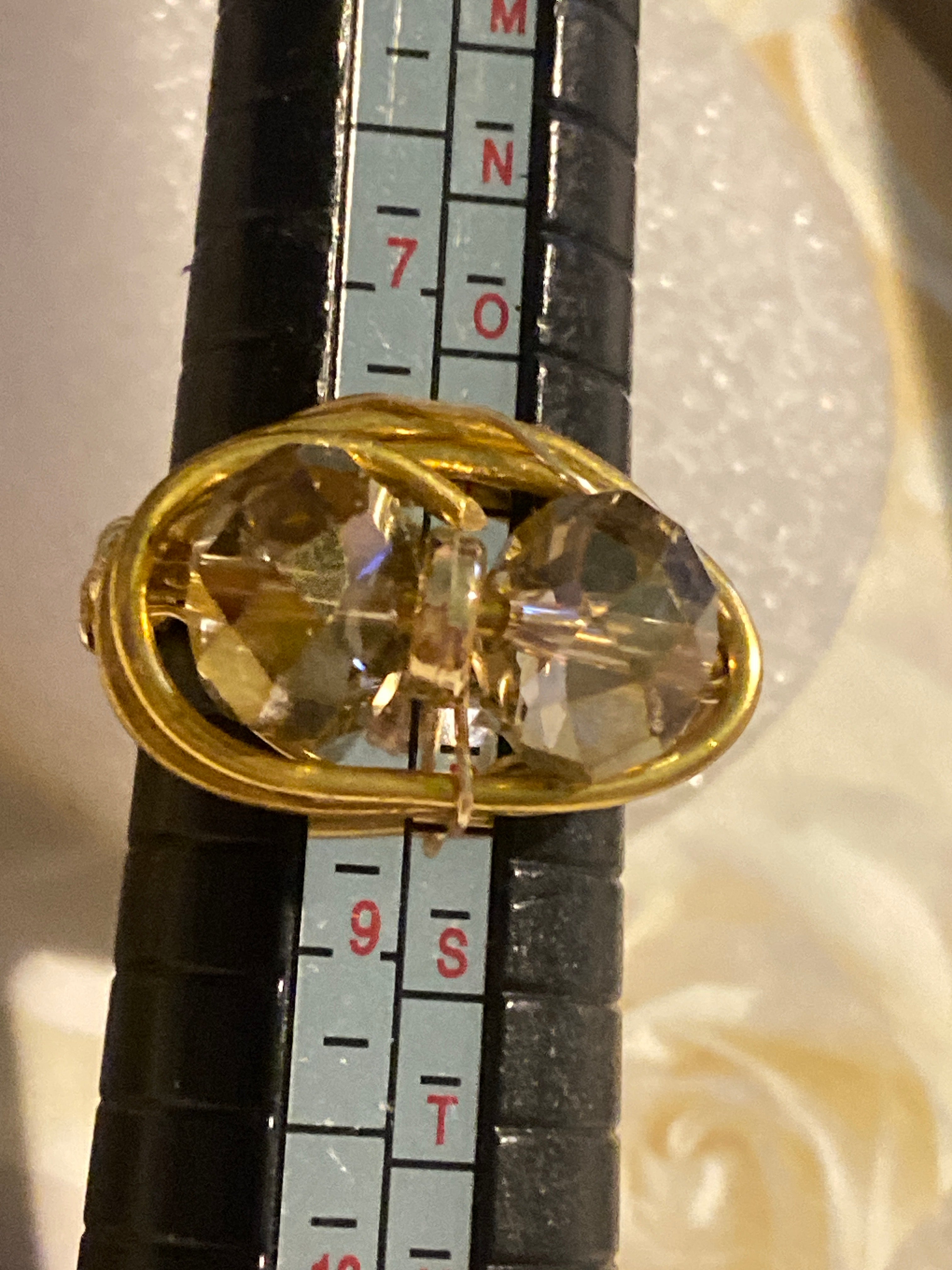 Hand Made Wire Ring Rhinestones