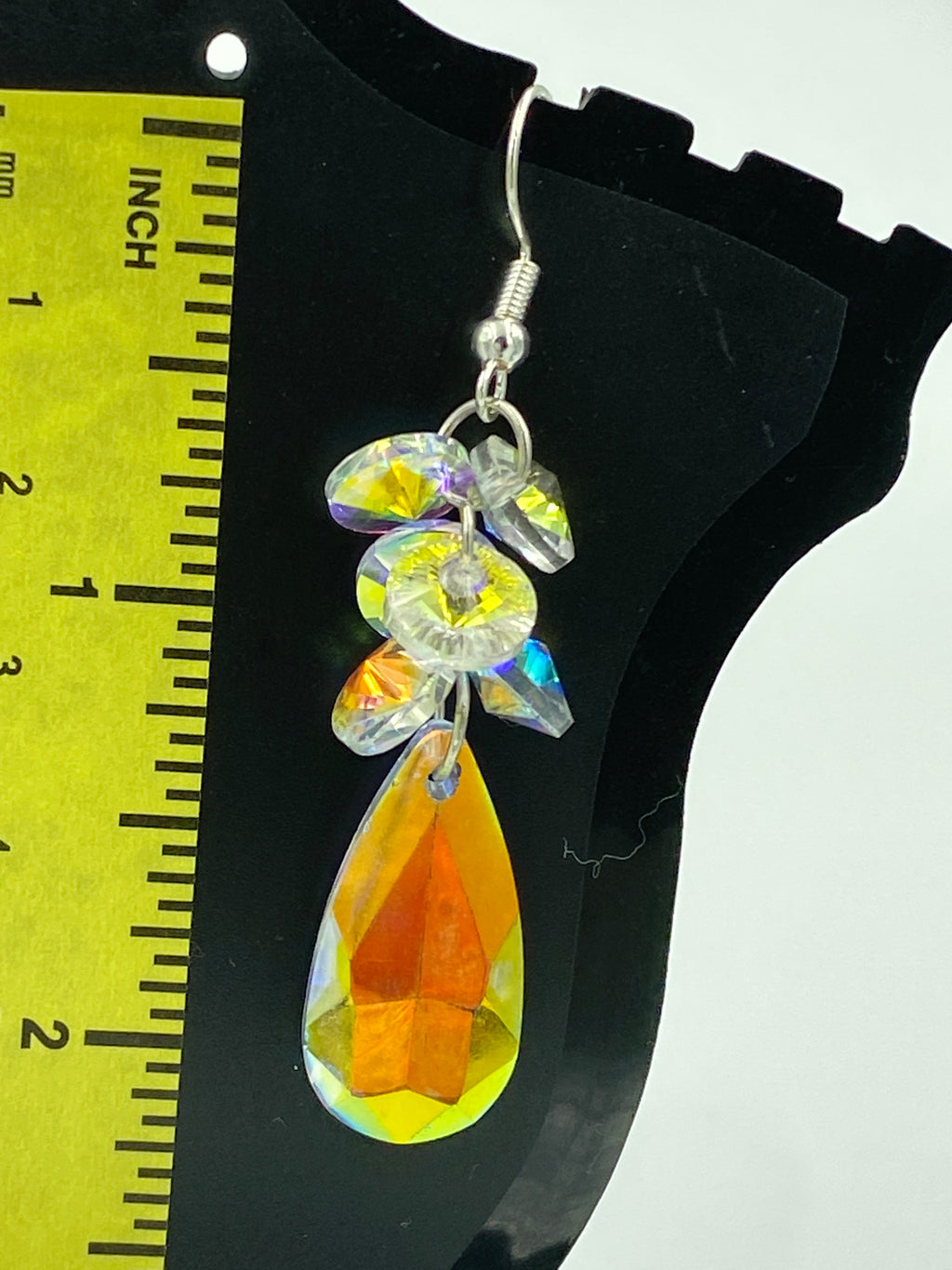 Hook Earrings Elegant Rhinestones Chandelier