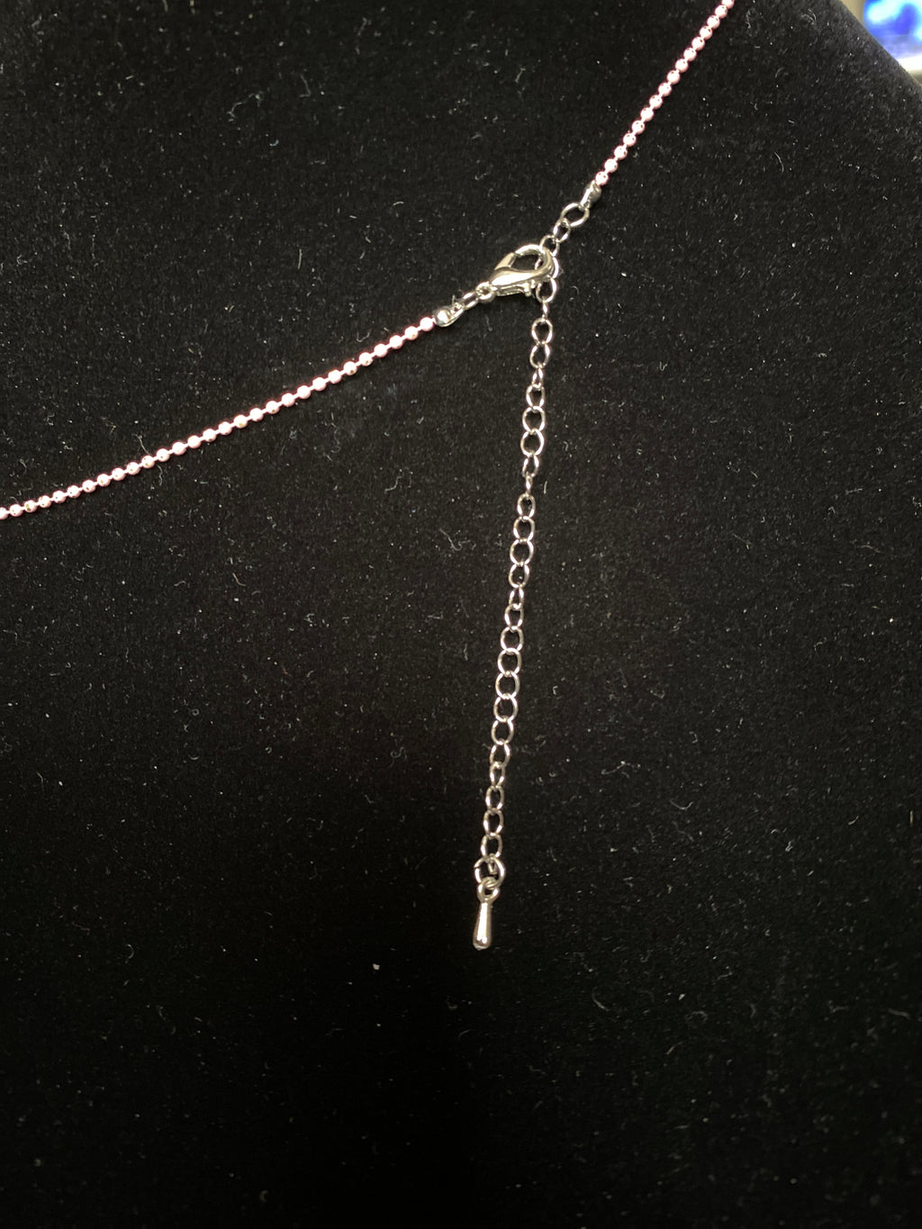 Pink Rose (velvet) Chain Necklace