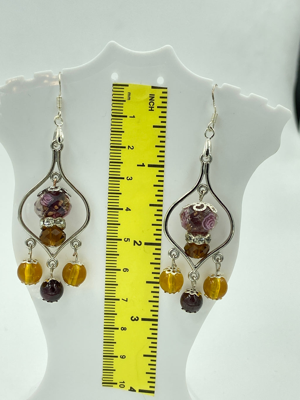 Hook Earrings Elegant Rhinestones Chandelier
