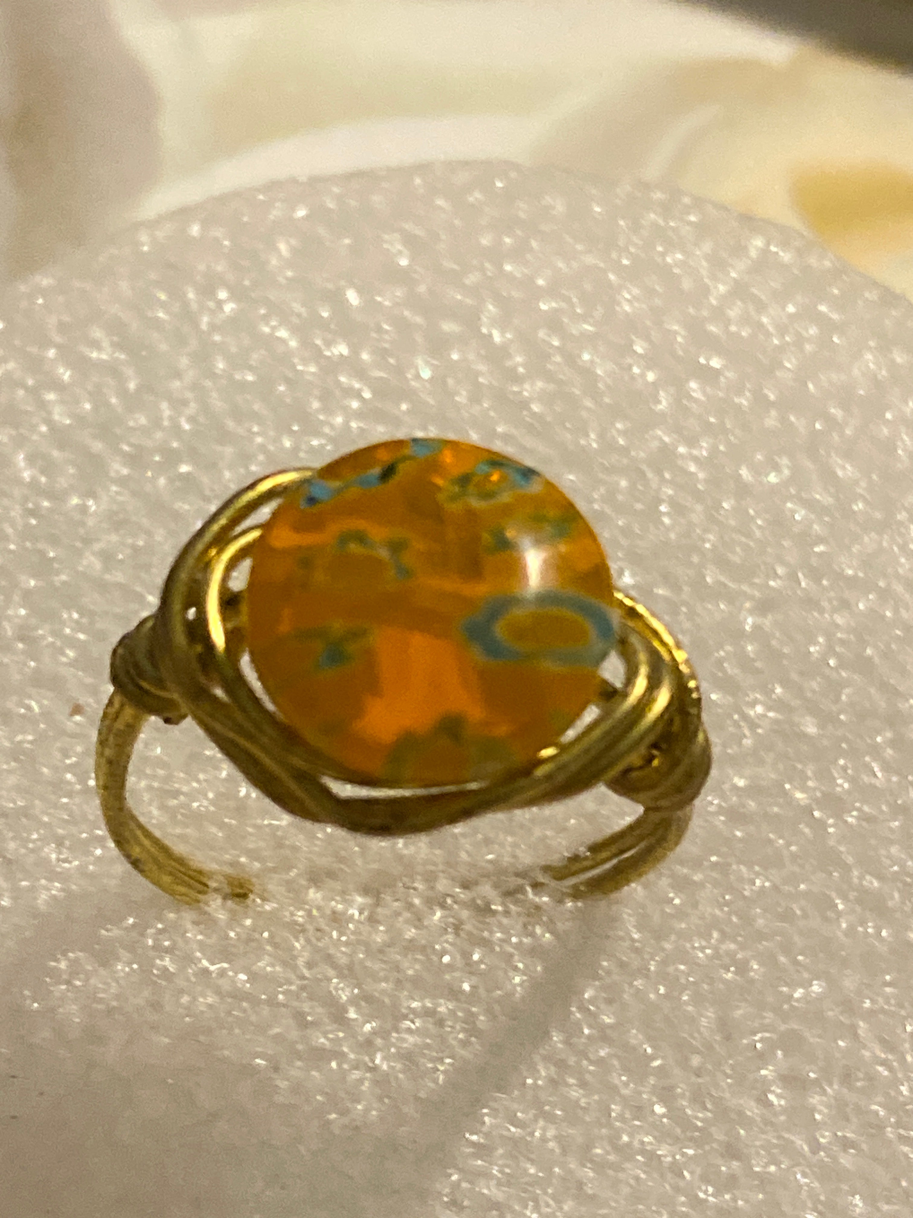 Hand Made Wire Ring Bead