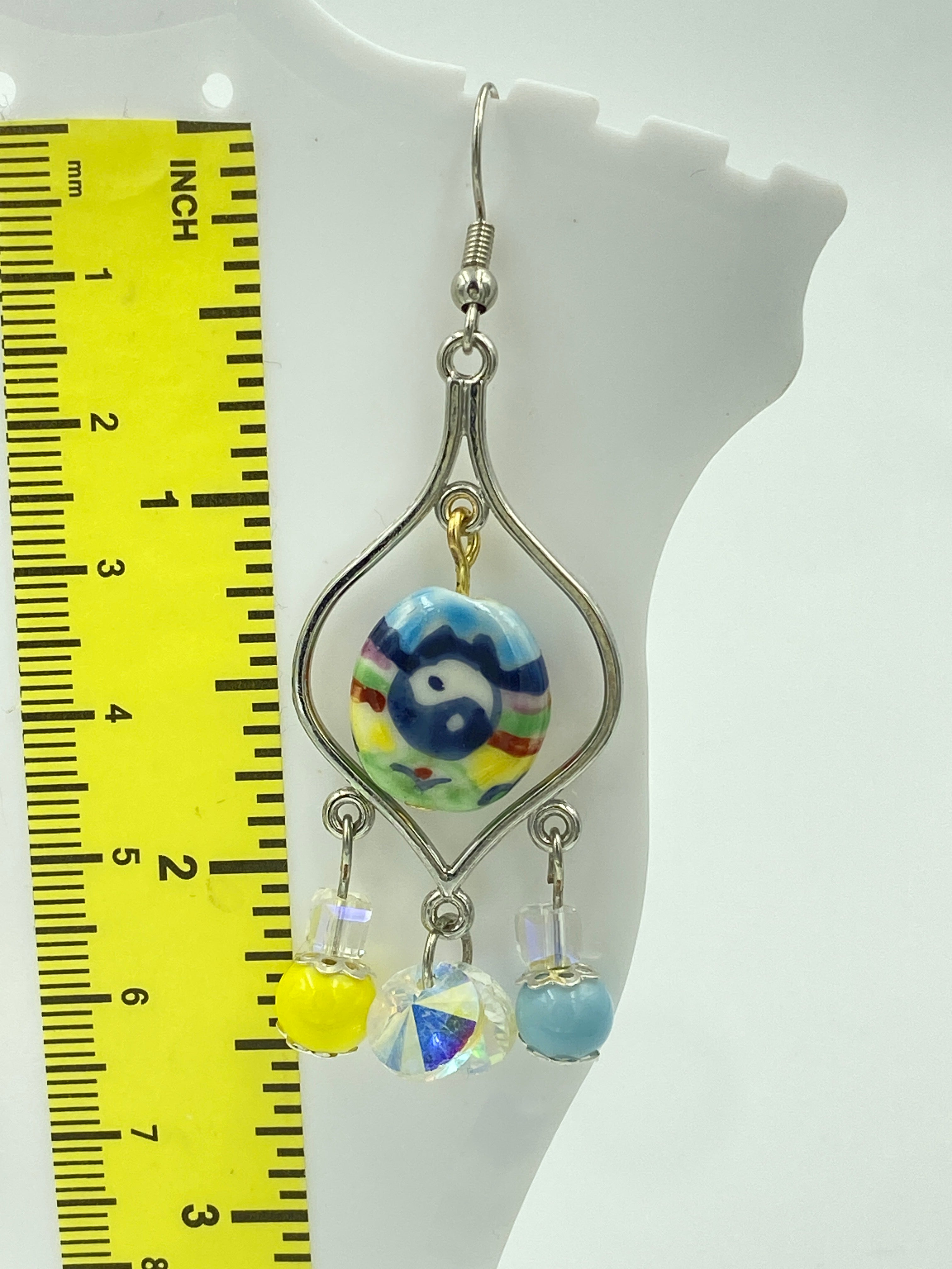Hook Earrings Elegant Rhinestones Chandelier