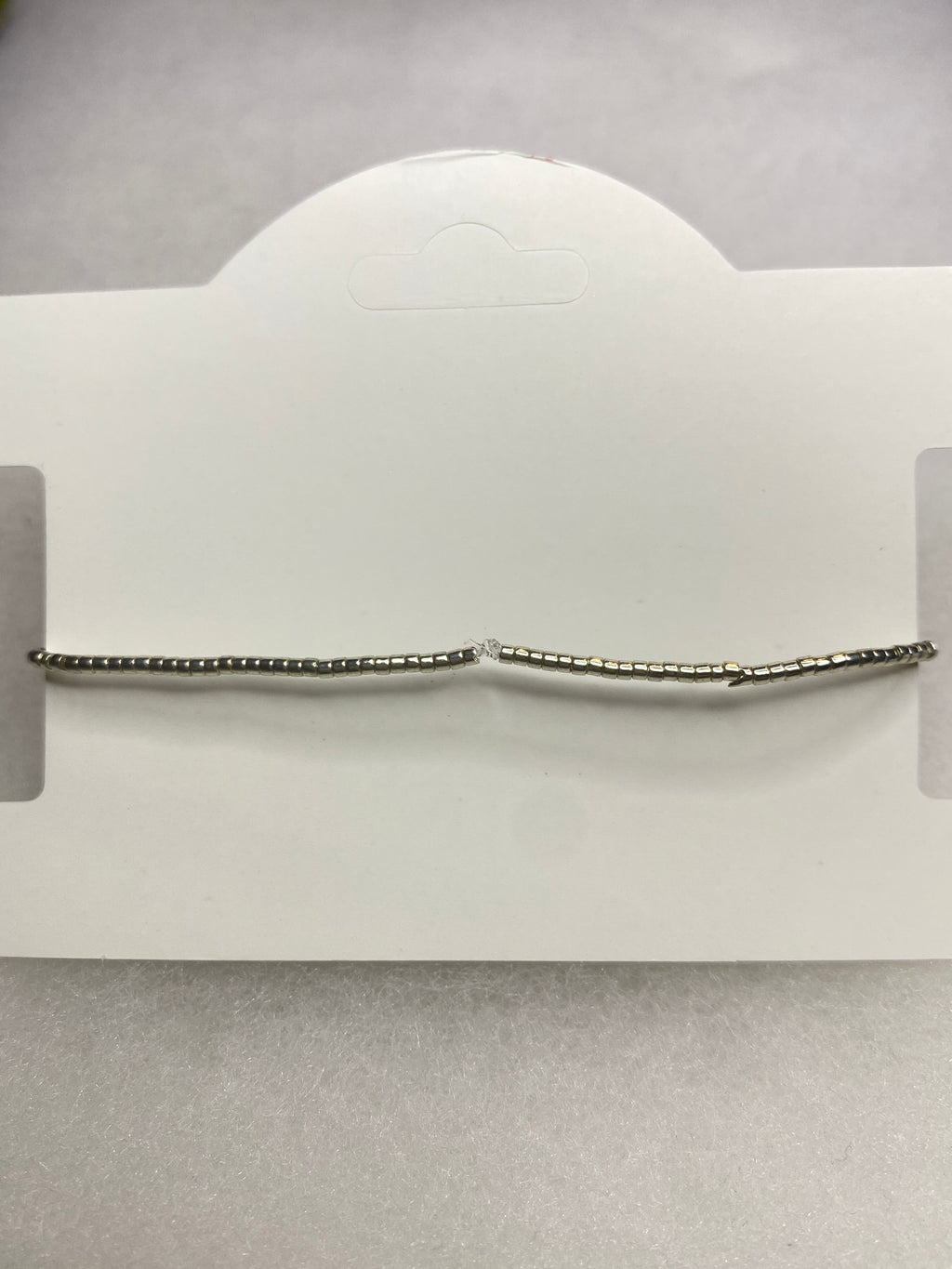 Dainty Bead Bracelet for stacking Silver