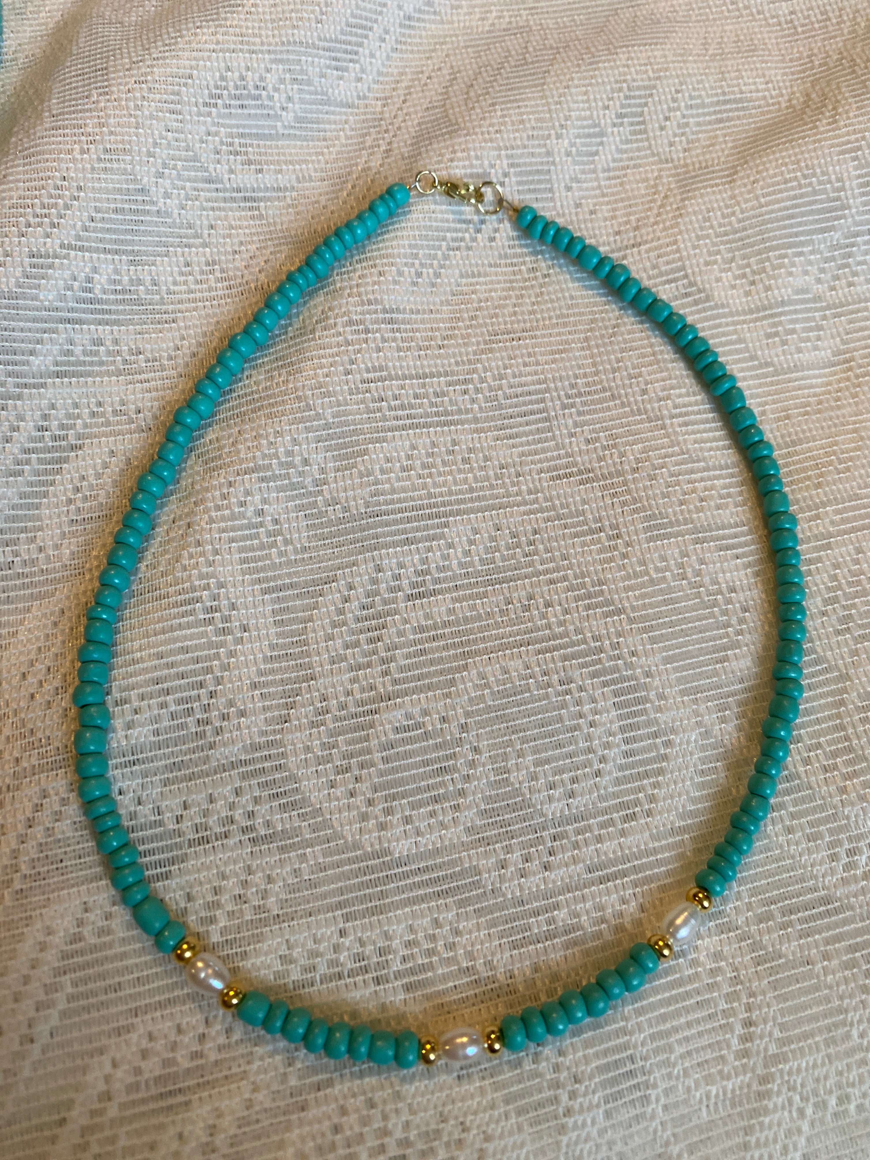 Choker Necklace with Fresh Water Pearls