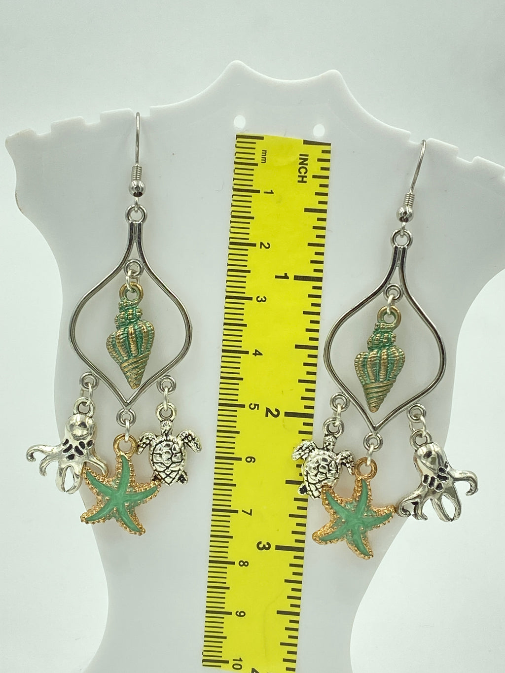 Hook Earrings Elegant Ocean  Charms Chandelier