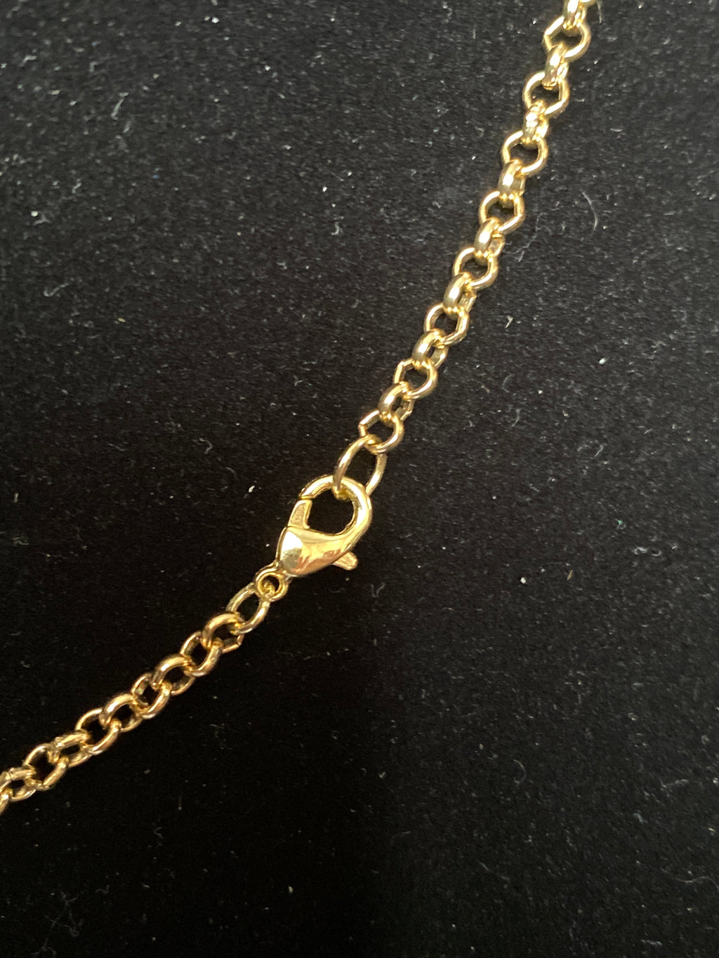Purple Rhinestone pendant gold tone necklace