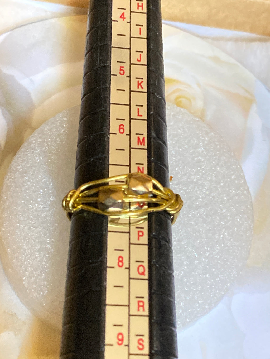 Hand Made Wire Ring Gold Bead