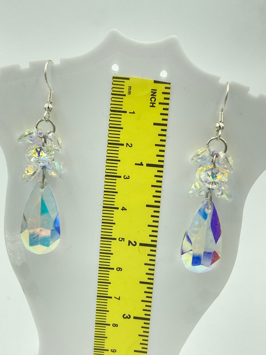 Hook Earrings Elegant Rhinestones Chandelier