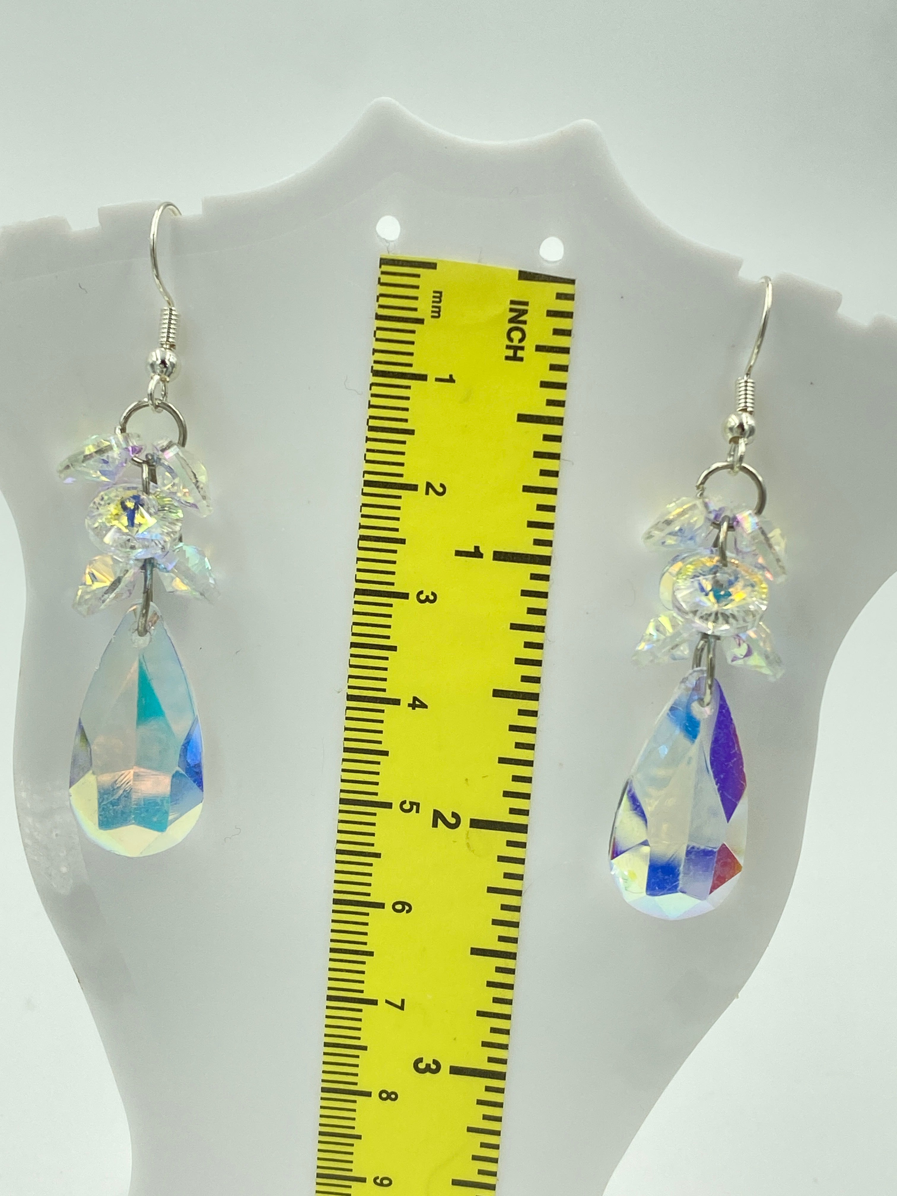 Hook Earrings Elegant Rhinestones Chandelier