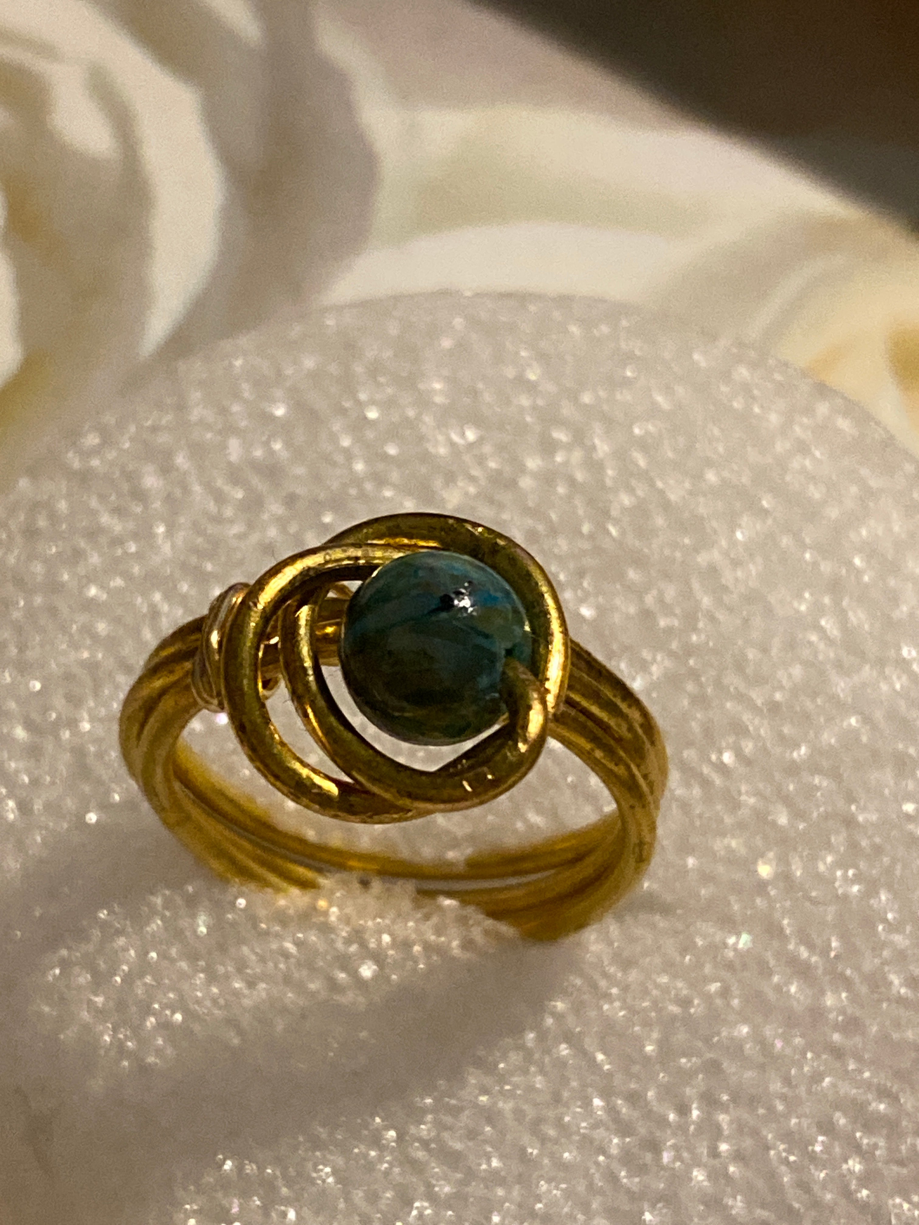 Hand Made Wire Ring Bead