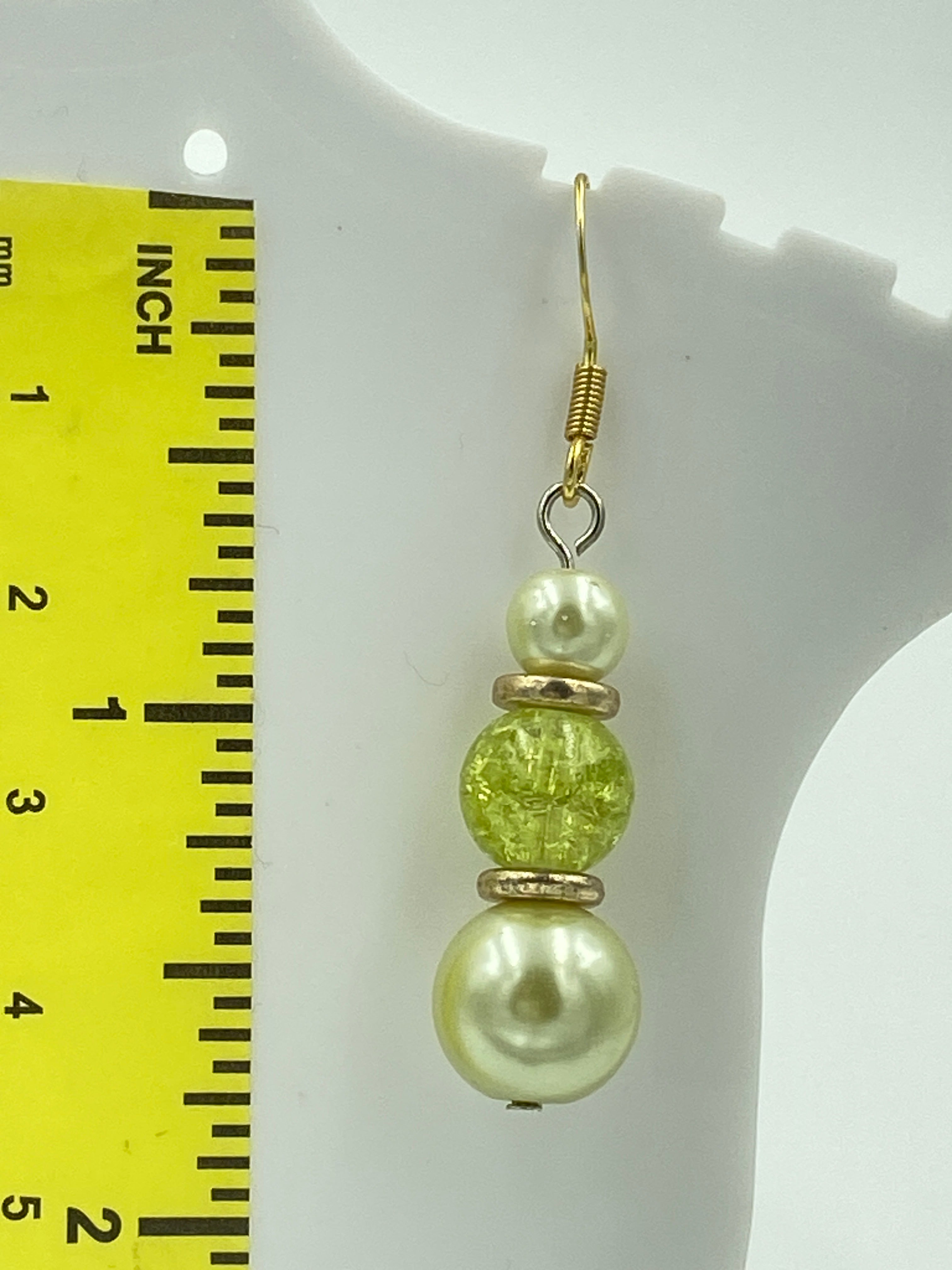 Hook Earrings Elegant Pearls and Rhinestones