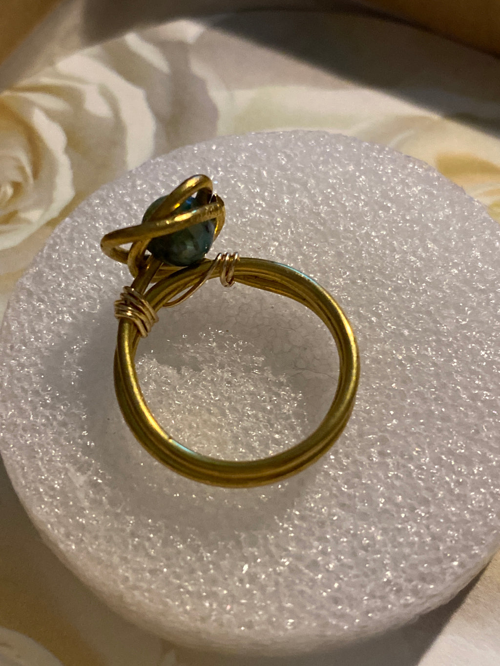 Hand Made Wire Ring Bead
