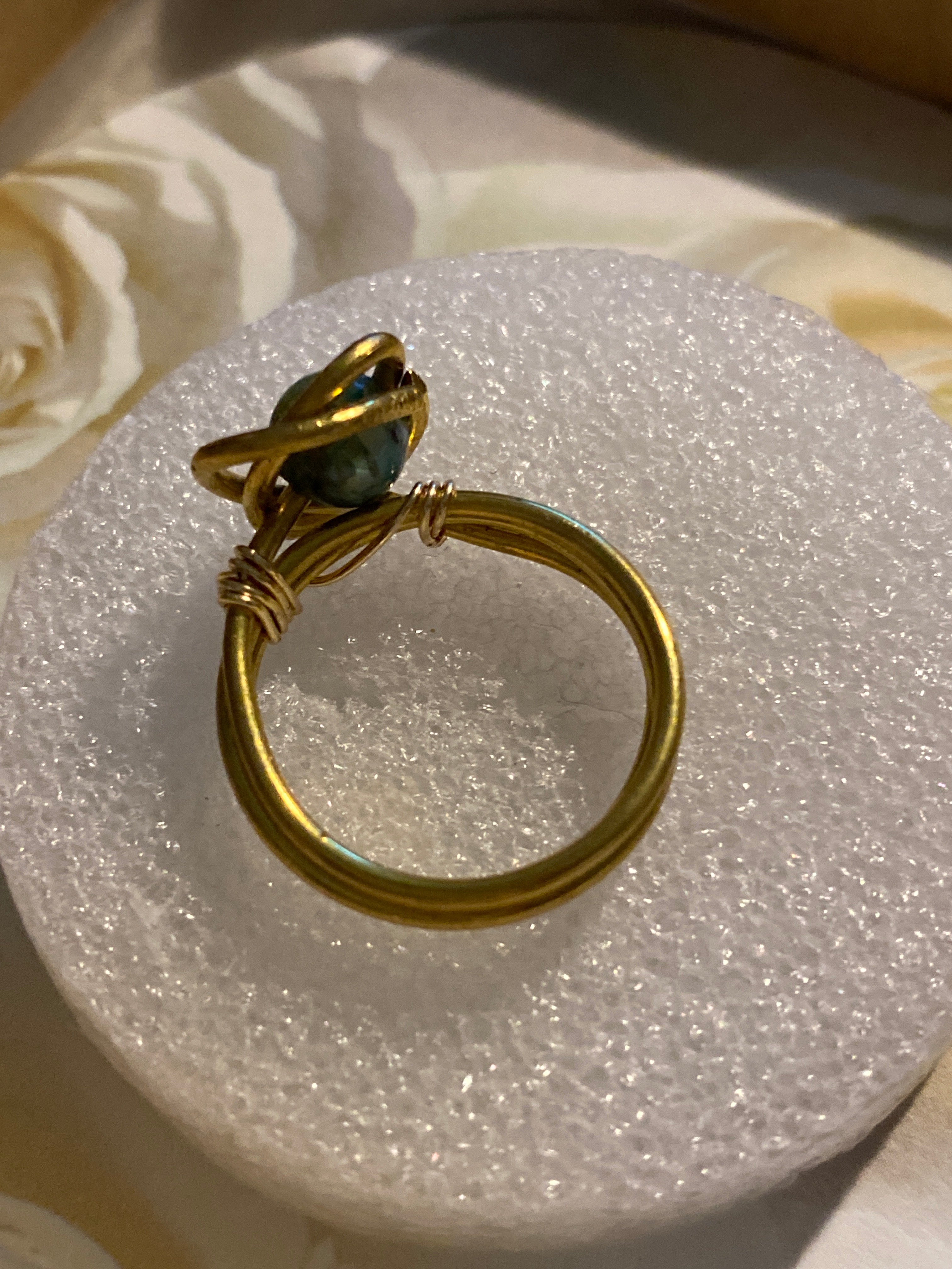 Hand Made Wire Ring Bead