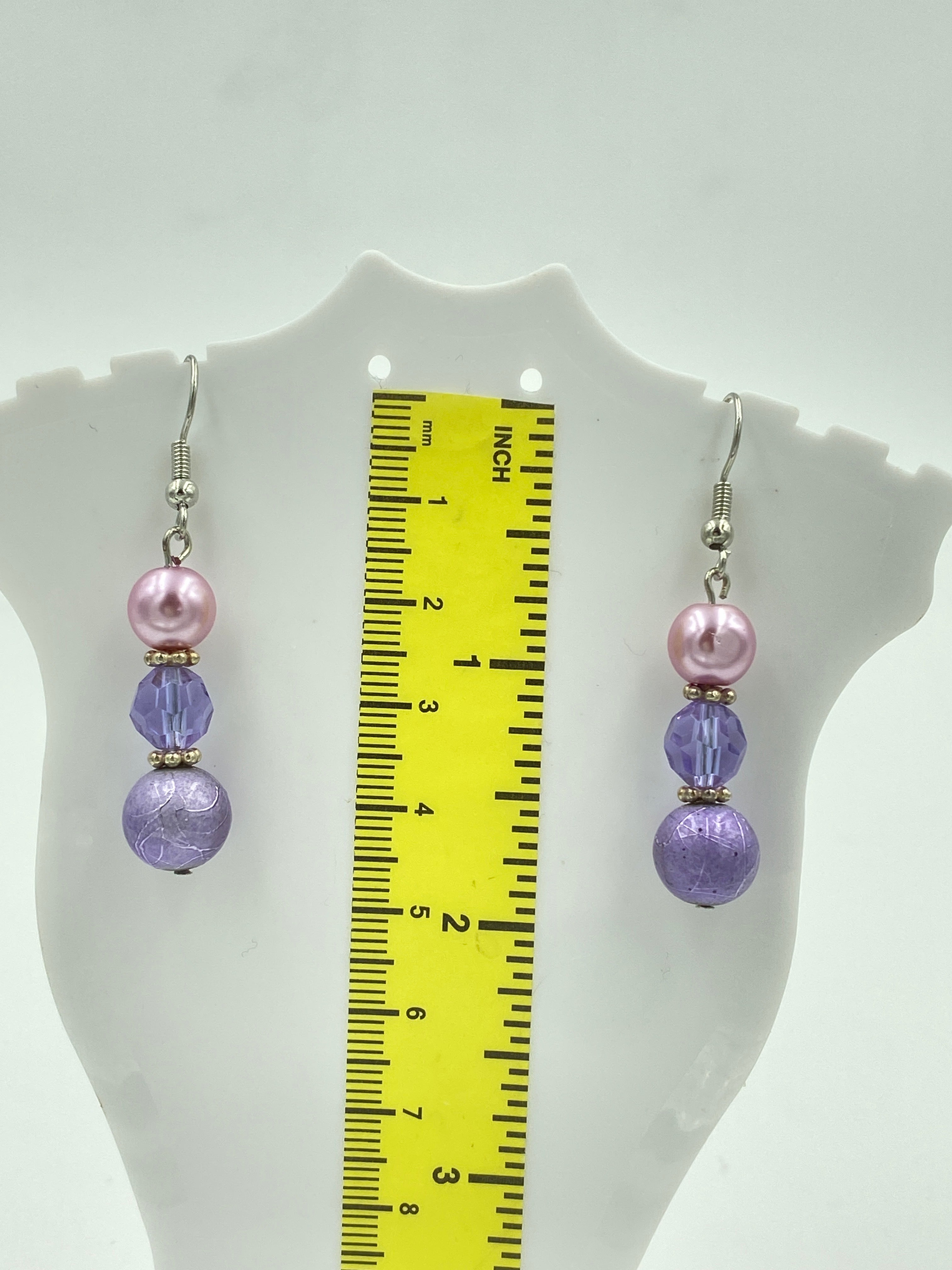 Hook Earrings Elegant Pearls and Rhinestones