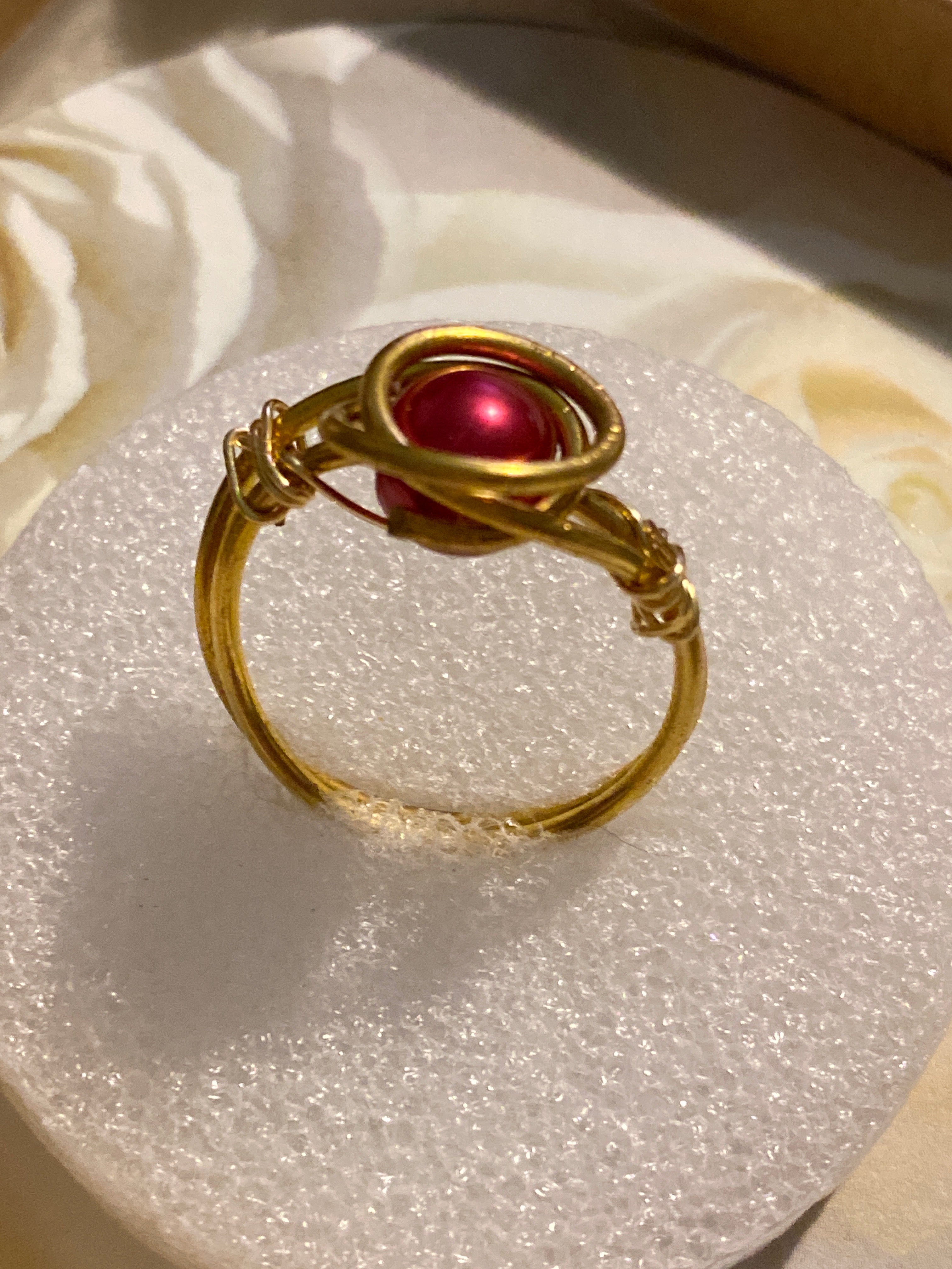 Hand Made Wire Ring Bead