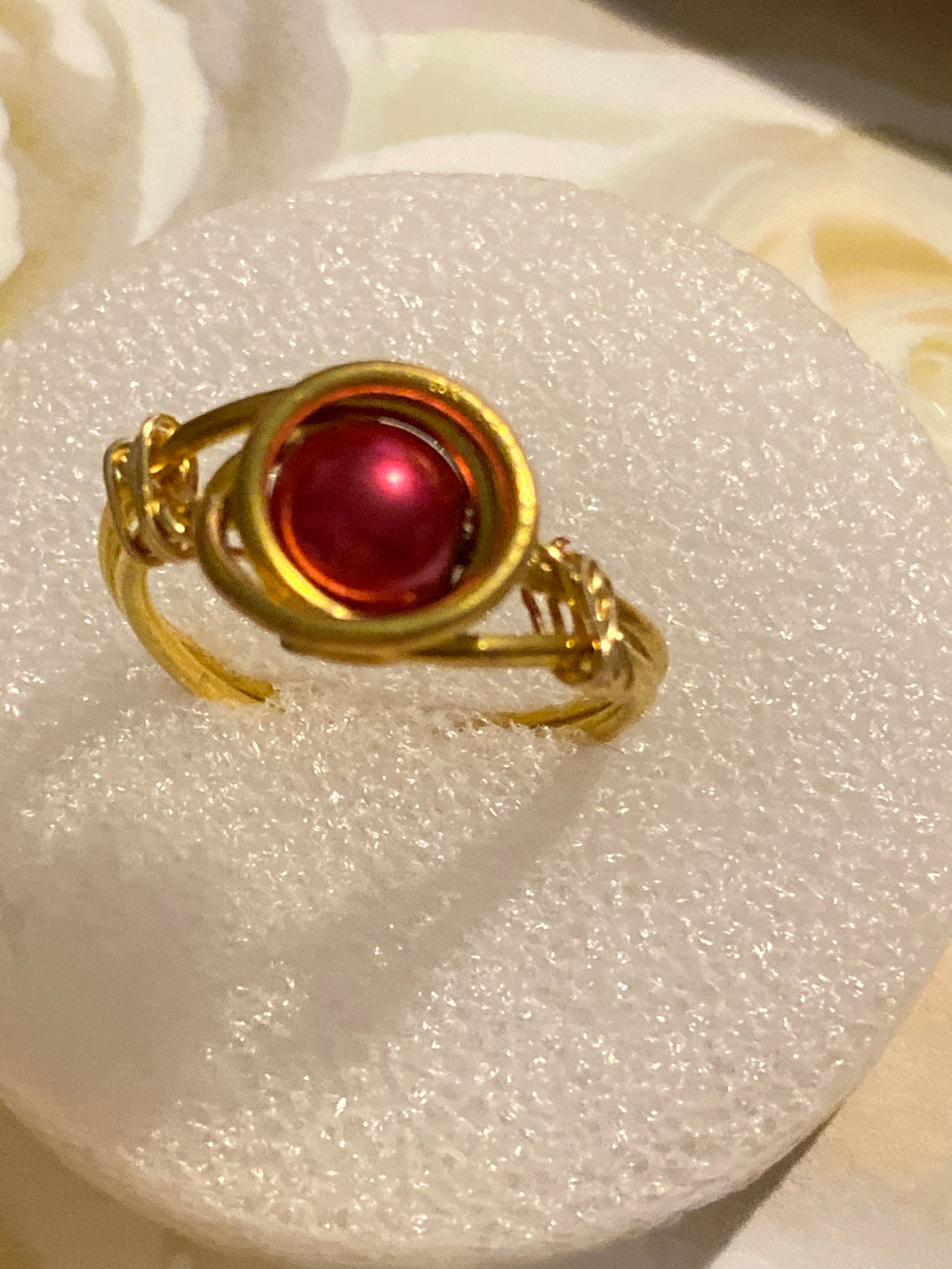 Hand Made Wire Ring Bead