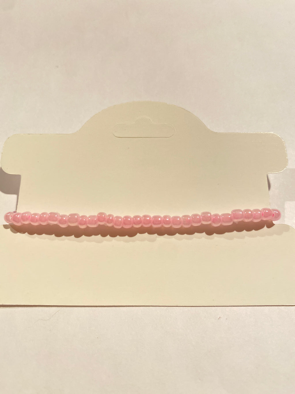 Stretch Pink Bead Bracelet and Rhinestone can be worn alone or together with others