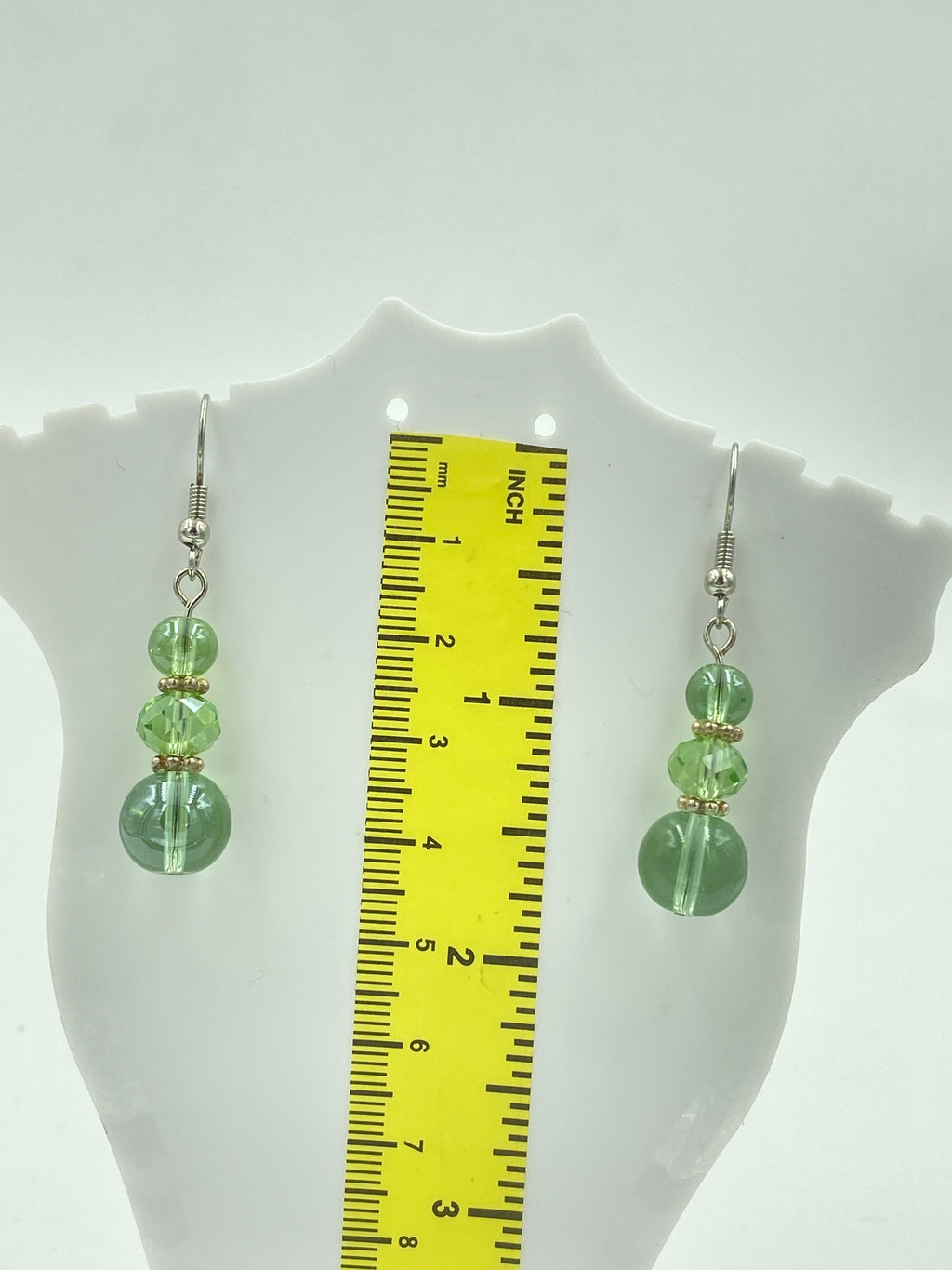Hook Earrings Elegant Glass Beads and Rhinestones