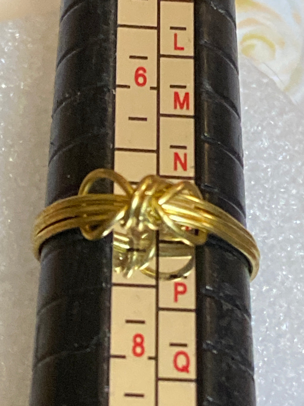 Hand Made Wire Ring Gold Bead